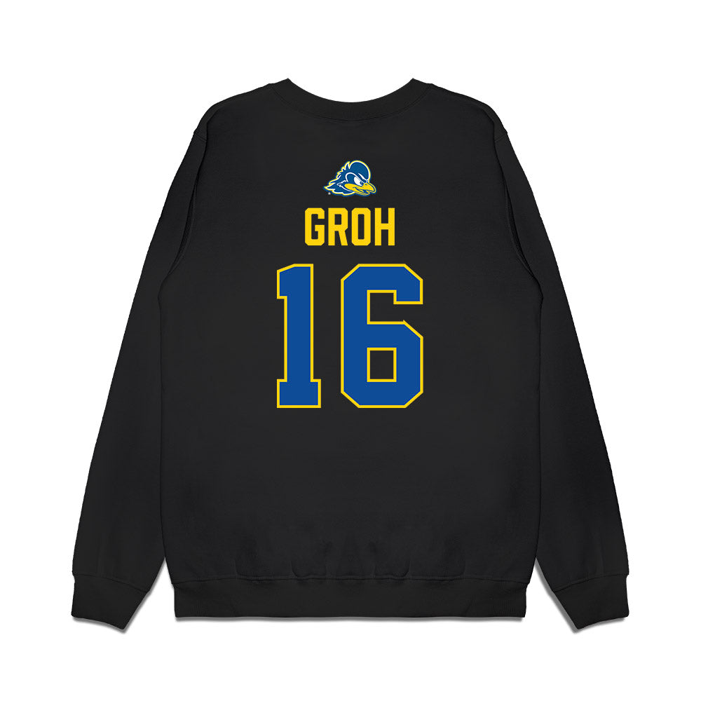 Delaware - NCAA Women's Soccer : Maggie Groh - Graduation Premium Crewneck Sweatshirt-1