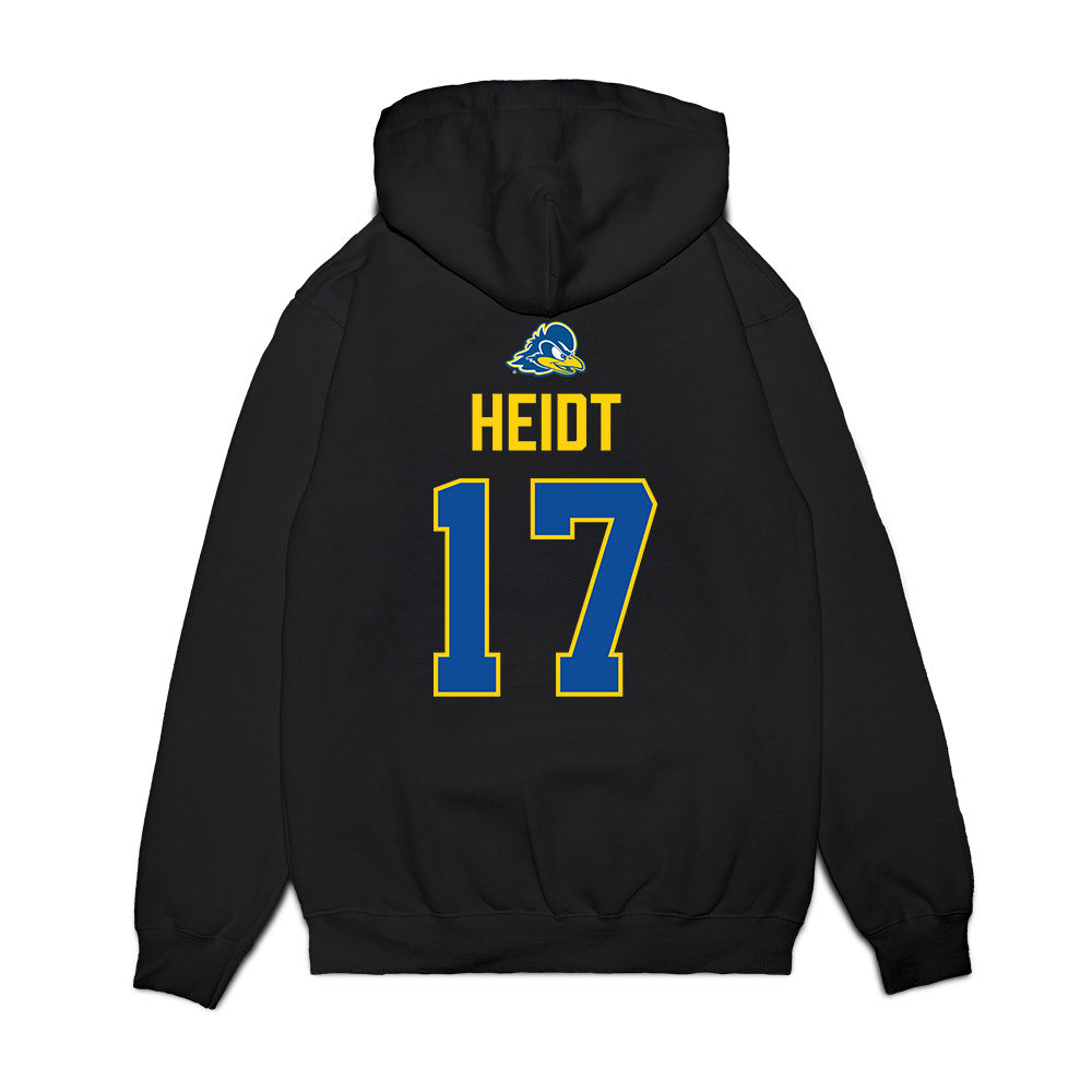 Delaware - NCAA Women's Ice Hockey : Suvina Heidt - Graduation Premium Hooded Sweatshirt-1