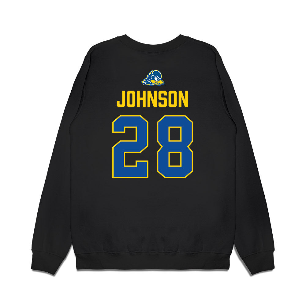 Delaware - NCAA Men's Soccer : Mikey Johnson - Graduation Premium Crewneck Sweatshirt-1