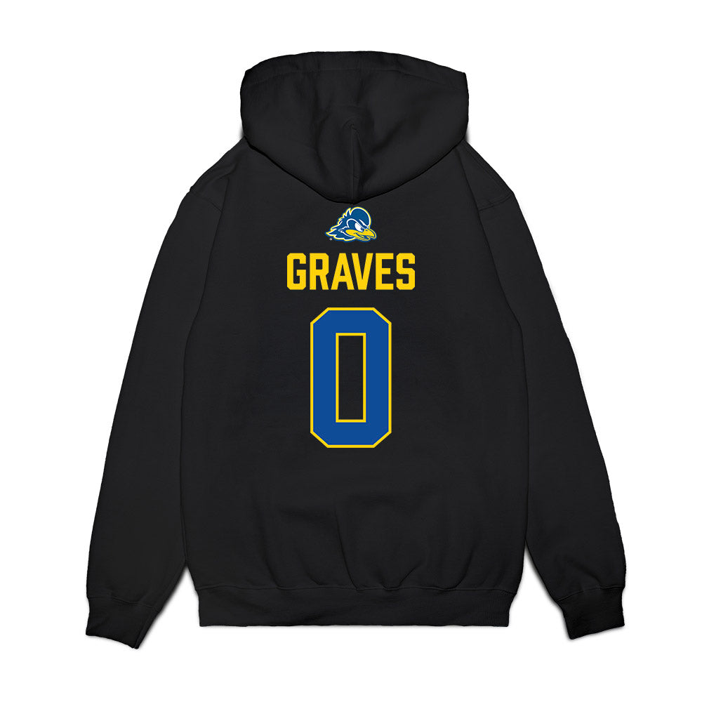 Delaware - NCAA Football : Bryson Graves - Graduation Premium Hooded Sweatshirt-1