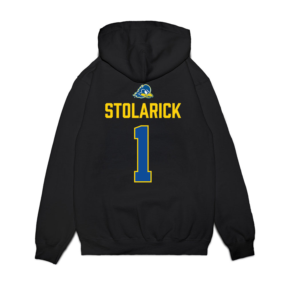 Delaware - NCAA Women's Lacrosse : Stella Stolarick - Graduation Premium Hooded Sweatshirt-1