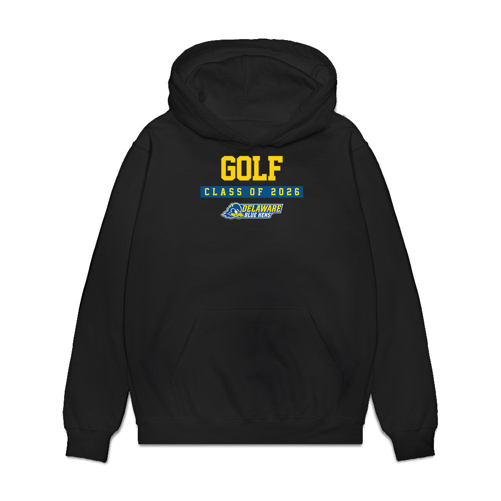 Delaware - NCAA Women's Golf : Rhianna Gooneratne - Graduation Premium Hooded Sweatshirt-0