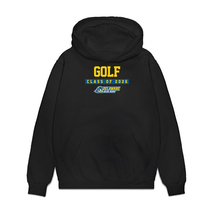Delaware - NCAA Women's Golf : Rhianna Gooneratne - Graduation Premium Hooded Sweatshirt-0