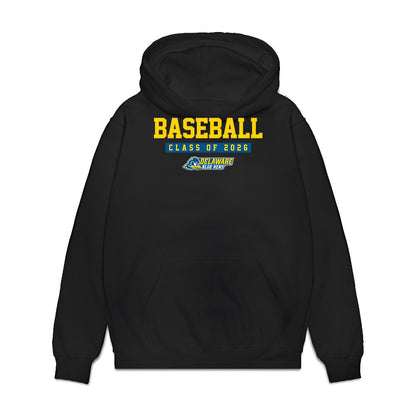 Delaware - NCAA Baseball : Dylan Bryan - Graduation Premium Hooded Sweatshirt-0