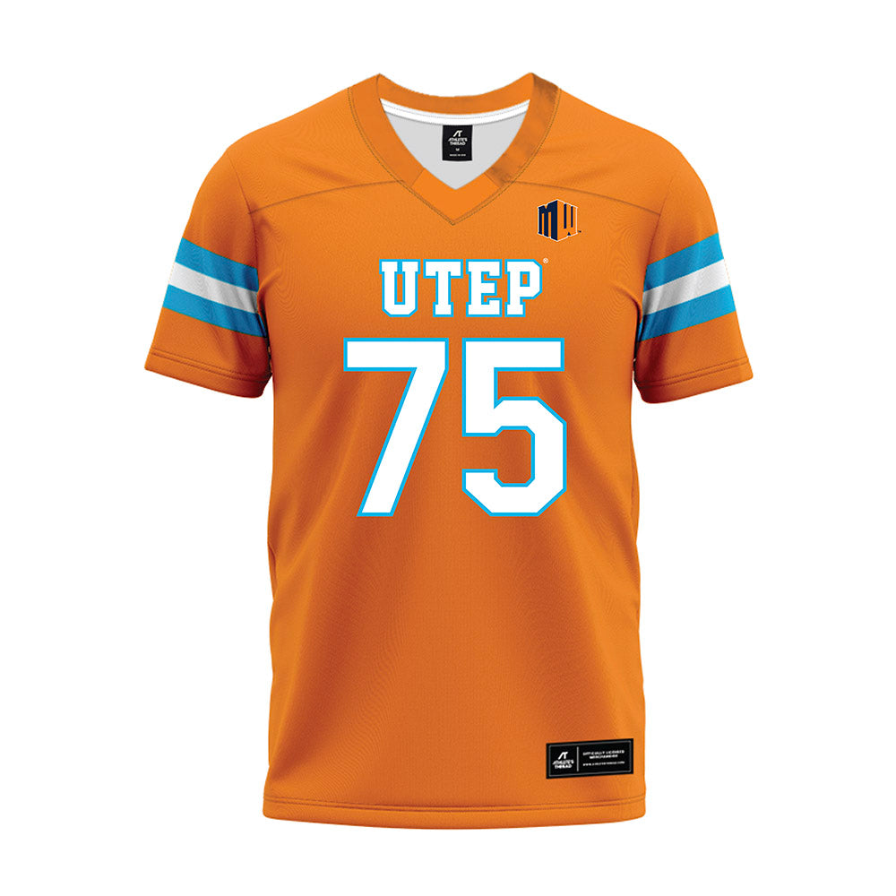 UTEP - NCAA Football : Juan Camacho J - Orange Premium Football Jersey-0