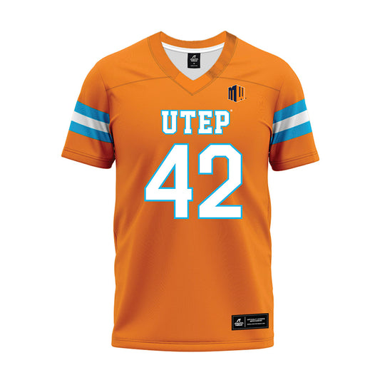 UTEP - NCAA Football : Copelin Windfont - Orange Premium Football Jersey-0