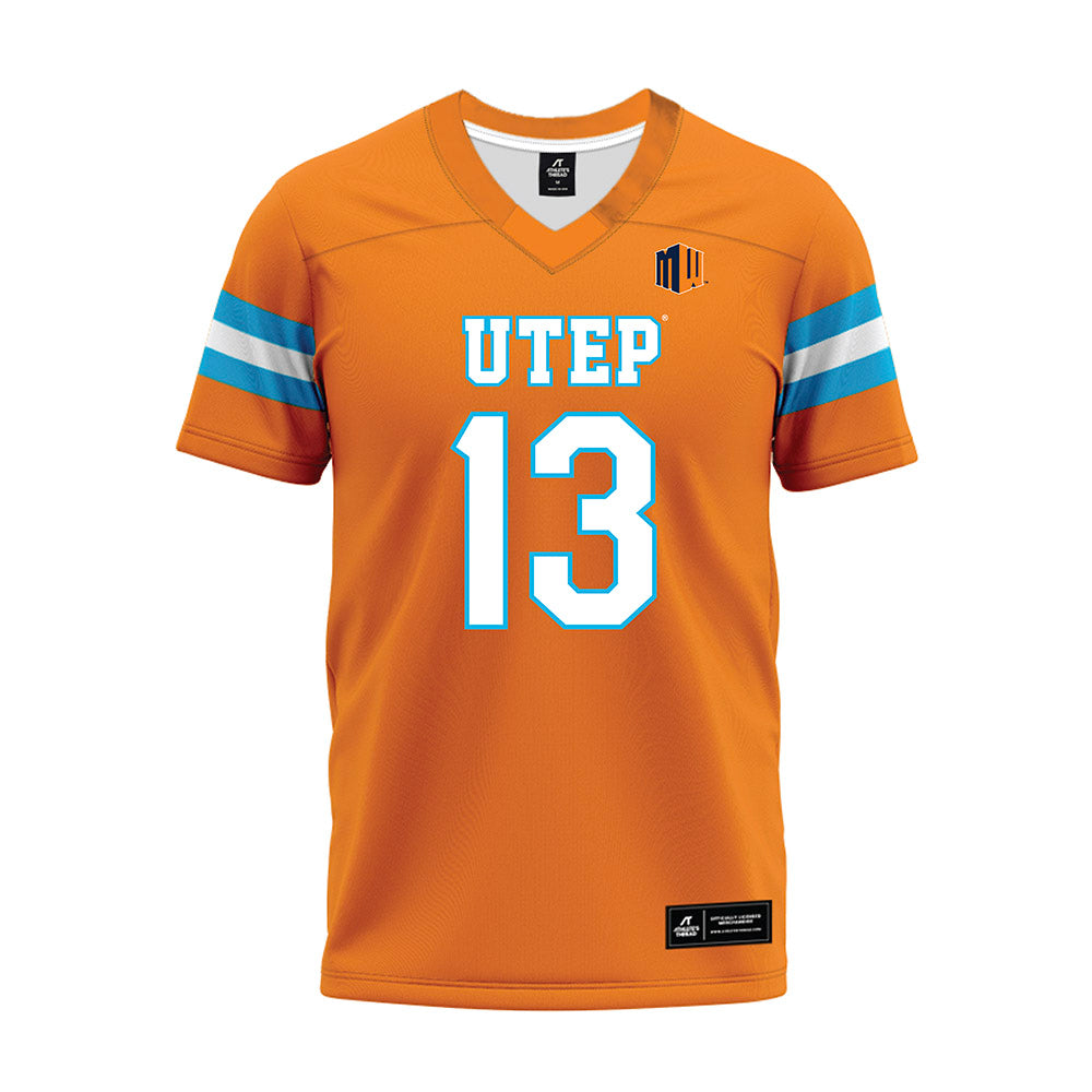 UTEP - NCAA Football : Isaiah Bogerty - Orange Premium Football Jersey-0