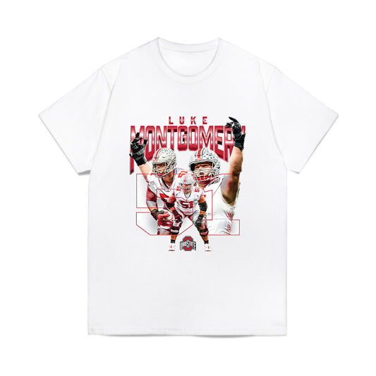 Ohio State - NCAA Football : Luke Montgomery - Collage Comfort Colors T-Shirt-0