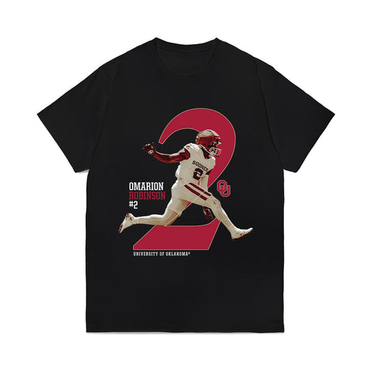 Oklahoma - NCAA Football : Omarion Robinson - Graphic Comfort Colors T-Shirt-0