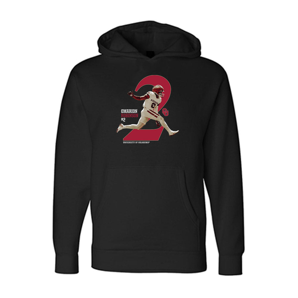 Oklahoma - NCAA Football : Omarion Robinson - Graphic Hooded Pullover Sweatshirt-0