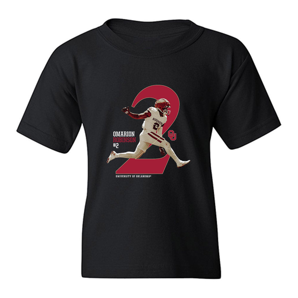 Oklahoma - NCAA Football : Omarion Robinson - Graphic Youth T-Shirt-0