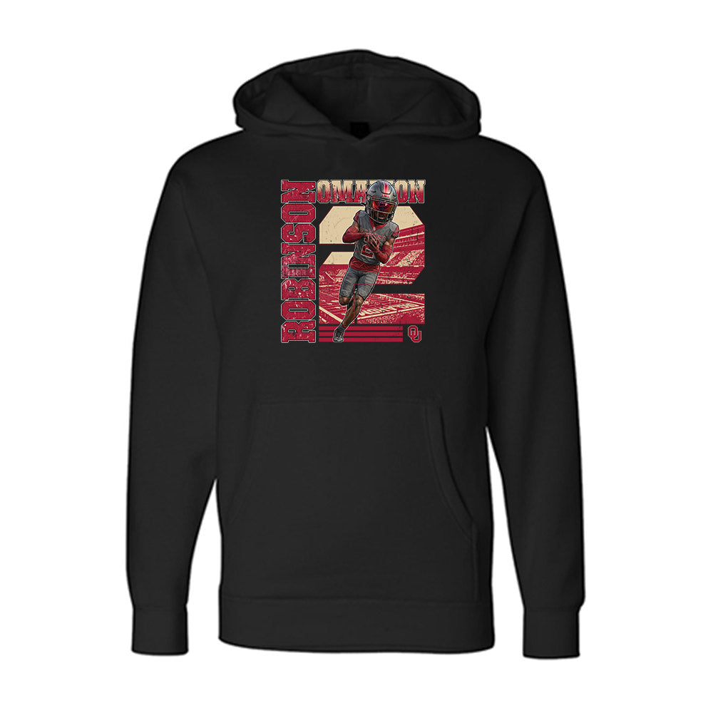 Oklahoma - NCAA Football : Omarion Robinson - Individual Caricature Hooded Pullover Sweatshirt-0