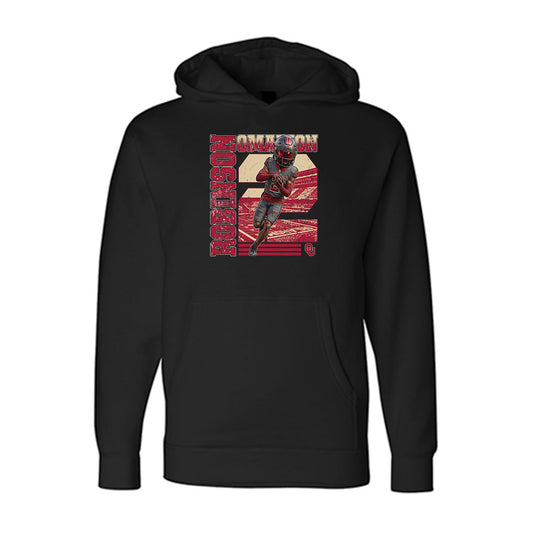Oklahoma - NCAA Football : Omarion Robinson - Individual Caricature Hooded Pullover Sweatshirt-0