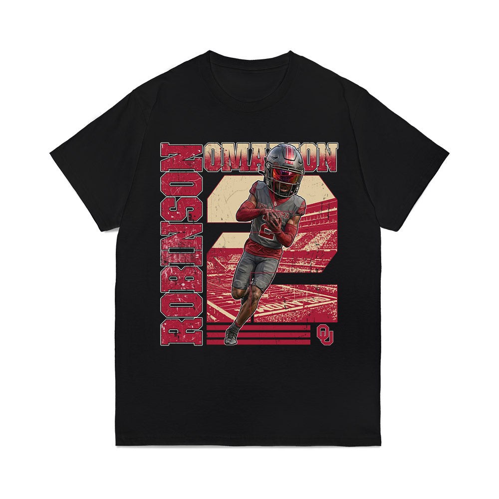 Oklahoma - NCAA Football : Omarion Robinson - Individual Caricature Comfort Colors T-Shirt-0