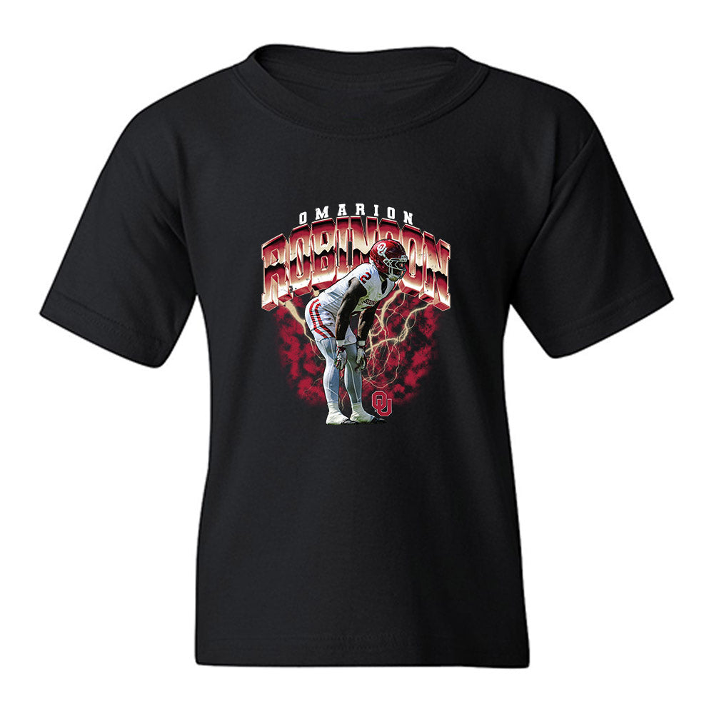 Oklahoma - NCAA Football : Omarion Robinson - Collage Youth T-Shirt-0