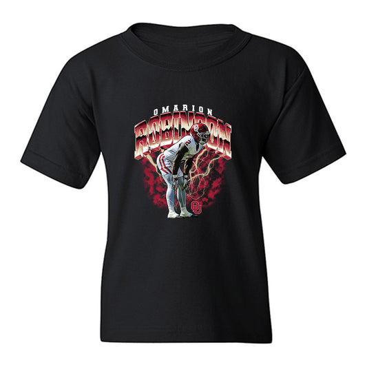 Oklahoma - NCAA Football : Omarion Robinson - Collage Youth T-Shirt-0