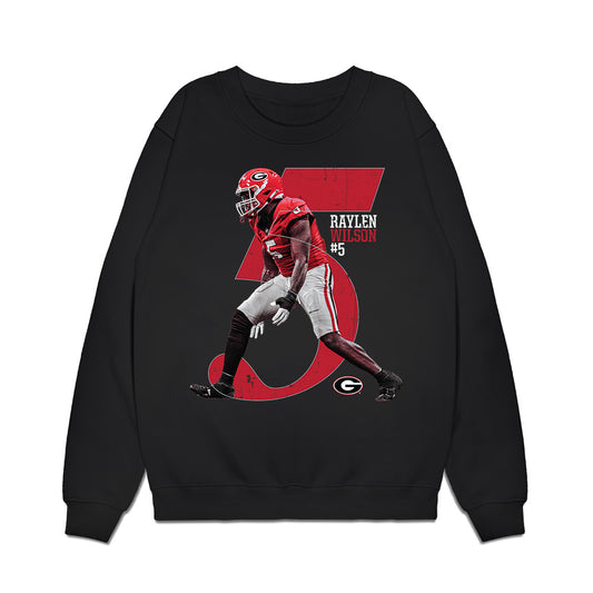 Georgia - NCAA Football : Raylen Wilson - Graphic Premium Crewneck Sweatshirt-0