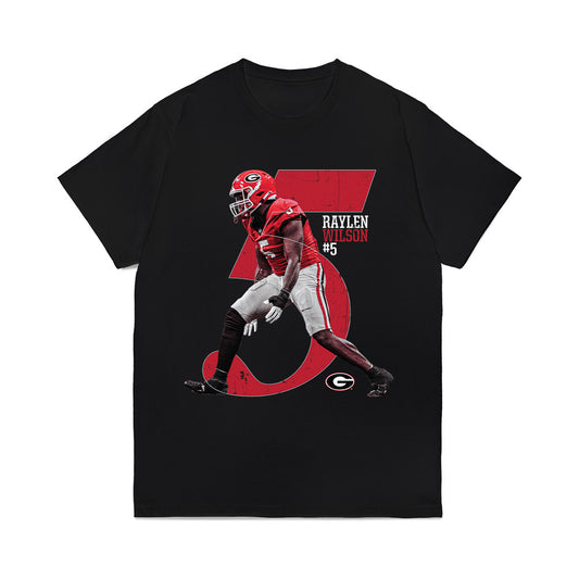Georgia - NCAA Football : Raylen Wilson - Graphic Comfort Colors T-Shirt-0