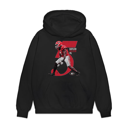 Georgia - NCAA Football : Raylen Wilson - Graphic Premium Hooded Sweatshirt-0