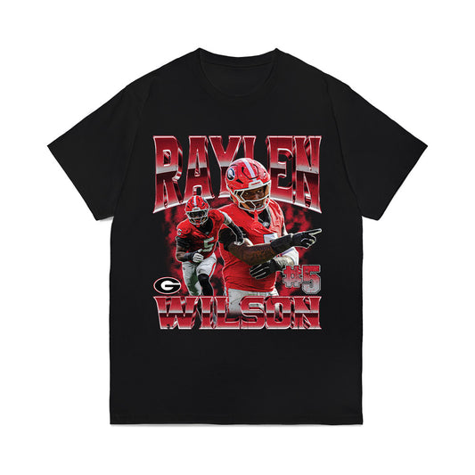 Georgia - NCAA Football : Raylen Wilson - Collage Comfort Colors T-Shirt-0