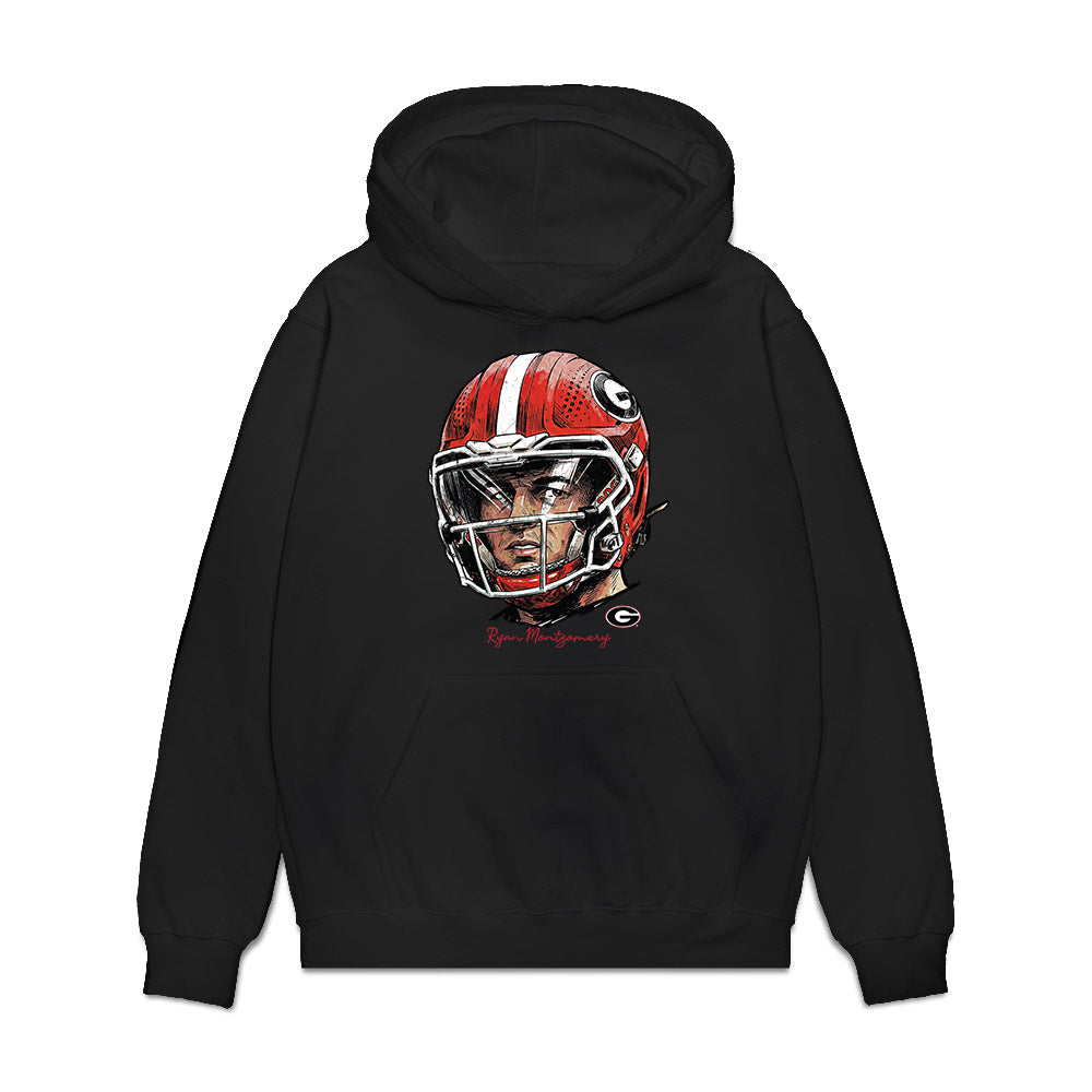 Georgia - NCAA Football : Ryan Montgomery - Game Face Premium Hooded Sweatshirt-0