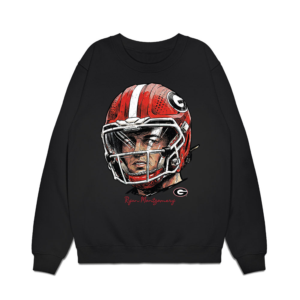 Georgia - NCAA Football : Ryan Montgomery - Game Face Premium Crewneck Sweatshirt-0