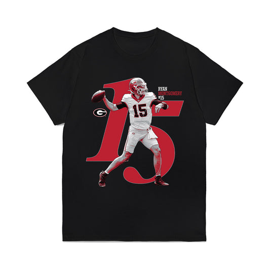 Georgia - NCAA Football : Ryan Montgomery - Graphic Comfort Colors T-Shirt-0