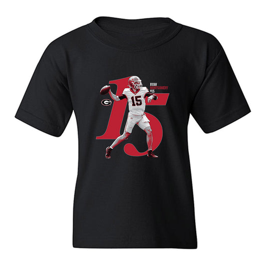 Georgia - NCAA Football : Ryan Montgomery - Graphic Youth T-Shirt-0