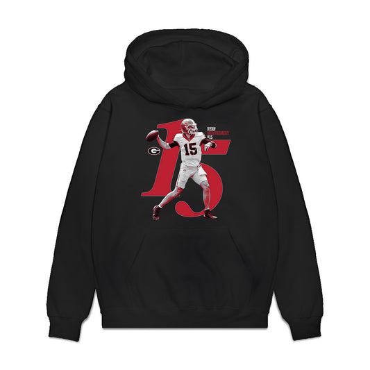 Georgia - NCAA Football : Ryan Montgomery - Graphic Premium Hooded Sweatshirt-0