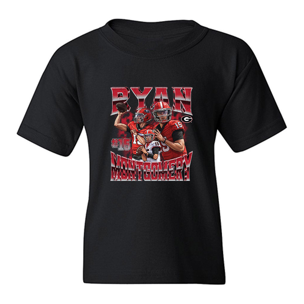 Georgia - NCAA Football : Ryan Montgomery - Collage Youth T-Shirt-0