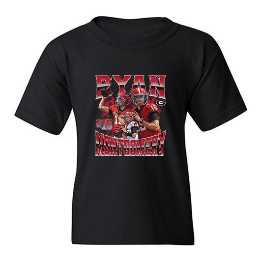 Georgia - NCAA Football : Ryan Montgomery - Collage Youth T-Shirt-0