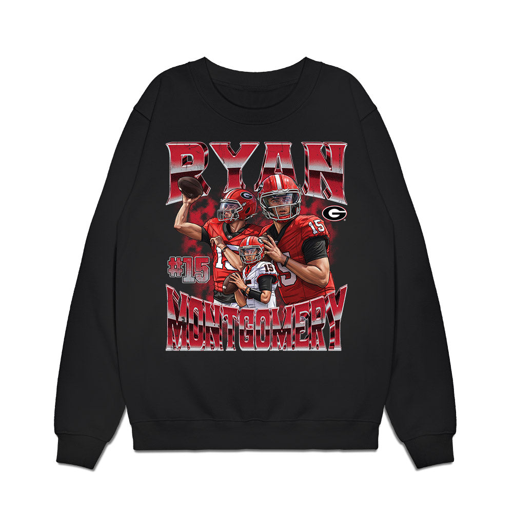 Georgia - NCAA Football : Ryan Montgomery - Collage Premium Crewneck Sweatshirt-0