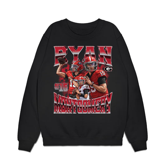 Georgia - NCAA Football : Ryan Montgomery - Collage Premium Crewneck Sweatshirt-0