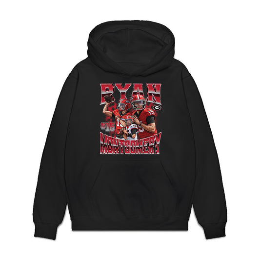Georgia - NCAA Football : Ryan Montgomery - Collage Premium Hooded Sweatshirt-0