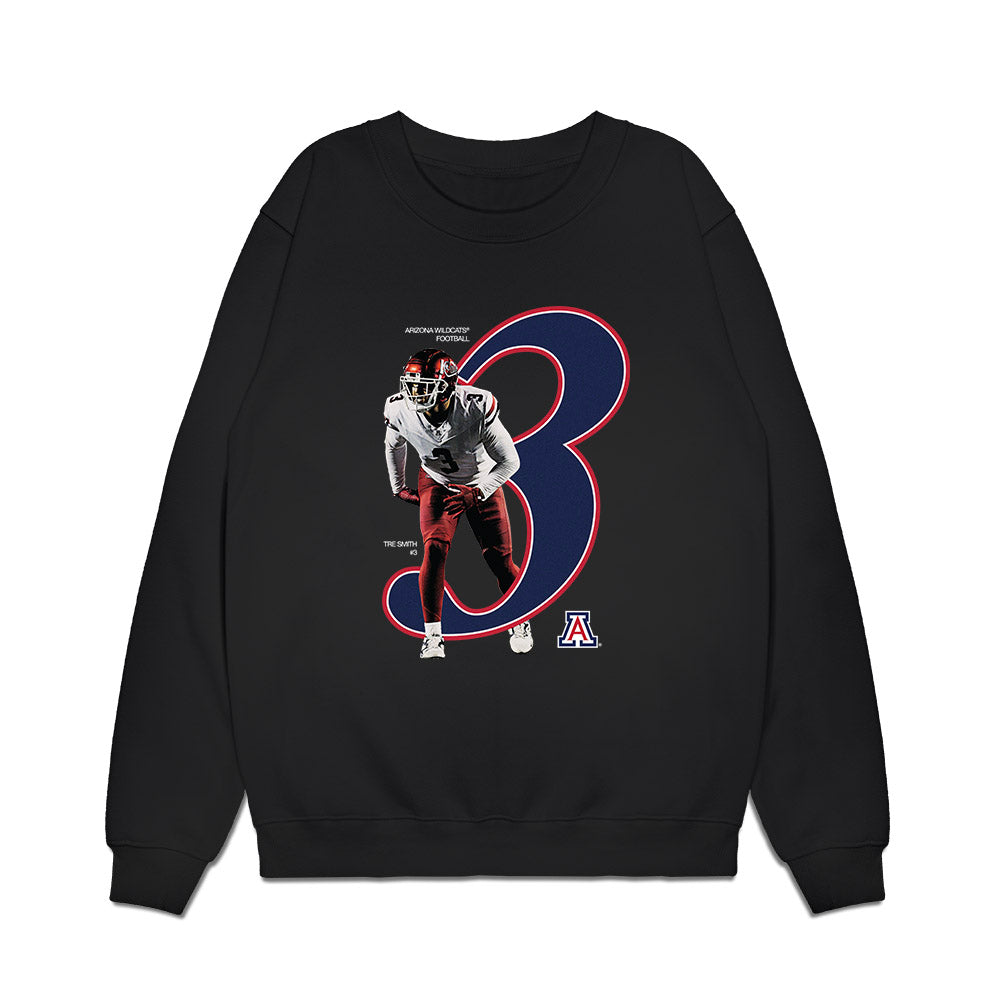 Arizona - NCAA Football : Tre Smith - Graphic Premium Crewneck Sweatshirt-0