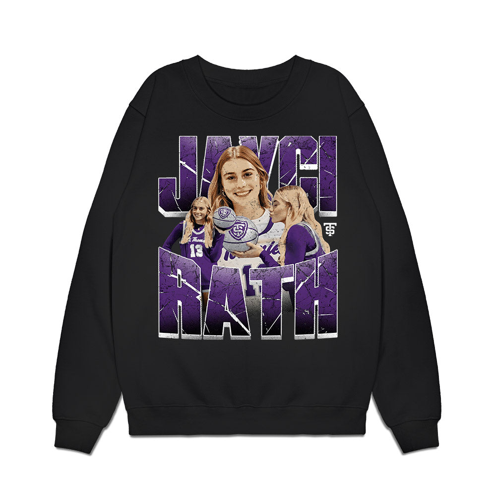 UST - NCAA Women's Basketball : Jayci Rath - Collage Premium Crewneck Sweatshirt-0
