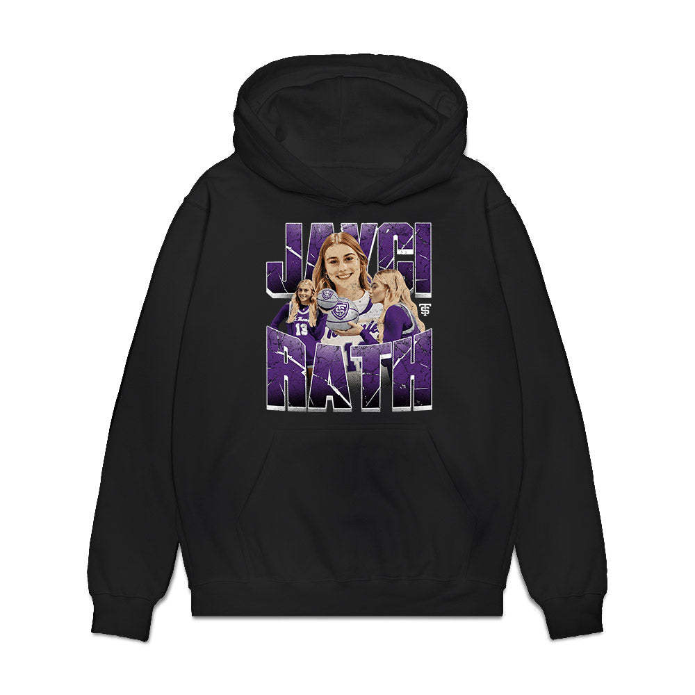 UST - NCAA Women's Basketball : Jayci Rath - Collage Premium Hooded Sweatshirt-0