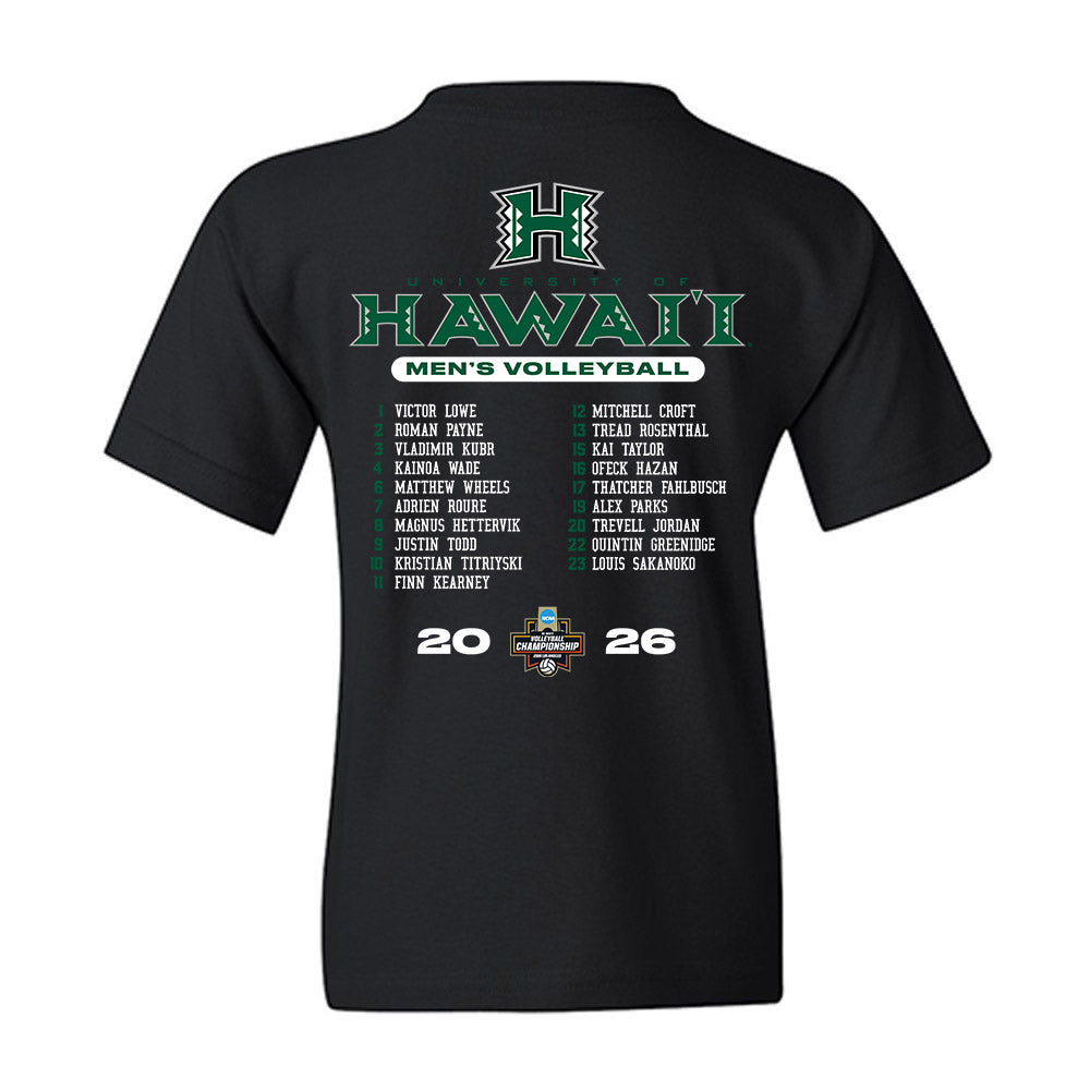 Hawaii - NCAA Mens Volleyball : 2026 National Champions Youth T-Shirt-1
