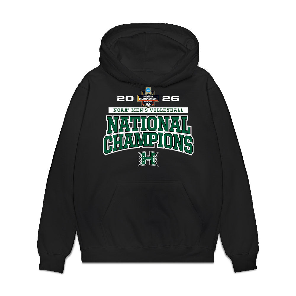 Hawaii - NCAA Men's Volleyball : Finn Kearney - 2026 National Champions Premium Hooded Sweatshirt-0