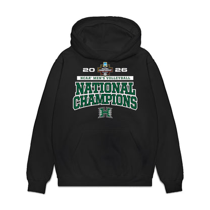Hawaii - NCAA Men's Volleyball : Finn Kearney - 2026 National Champions Premium Hooded Sweatshirt-0