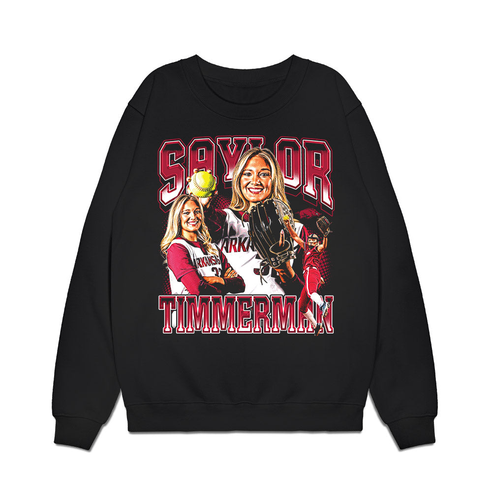 Arkansas - NCAA Softball : Saylor Timmerman - Collage Premium Crewneck Sweatshirt-0