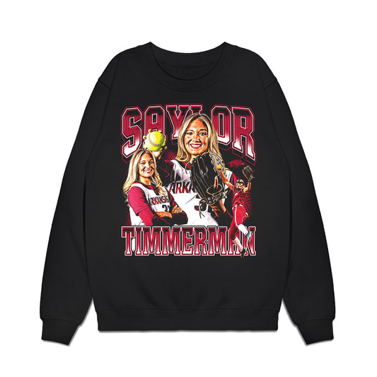 Arkansas - NCAA Softball : Saylor Timmerman - Collage Premium Crewneck Sweatshirt-0