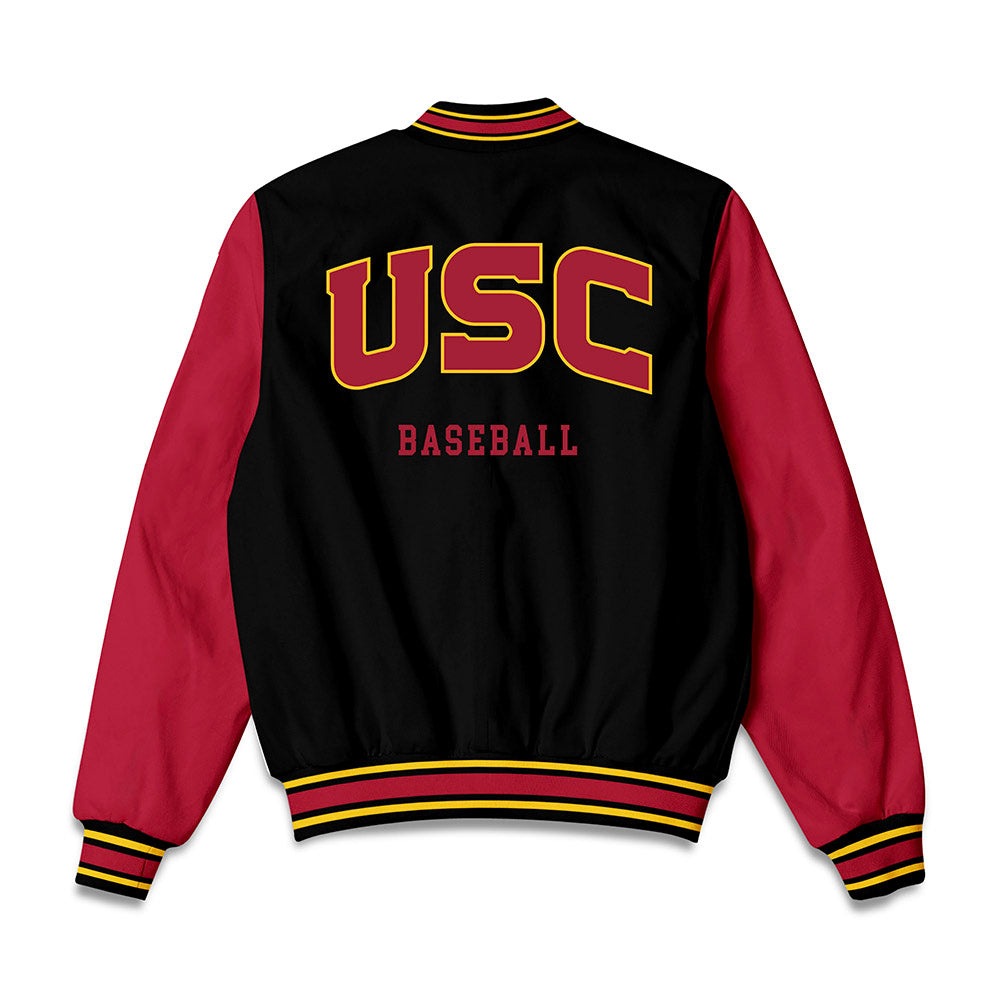 USC - NCAA Baseball : Michael Ebner - Bomber Jacket-1