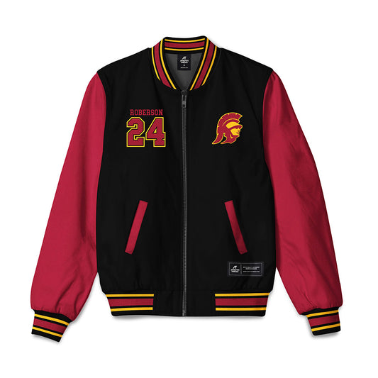 USC - NCAA Women's Lacrosse : Asjia Roberson - Bomber Jacket-0
