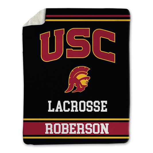 USC - NCAA Women's Lacrosse : Asjia Roberson - Blanket-0