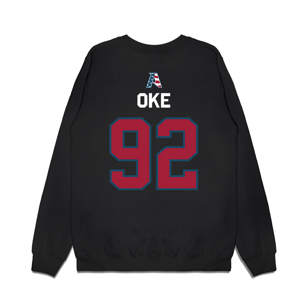 Arkansas - NCAA Football : David Oke - Patriotic Collection Premium Crewneck Sweatshirt-1