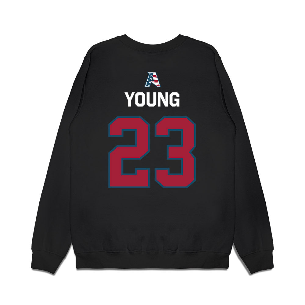 Arkansas - NCAA Football : Kevin Young - Patriotic Collection Premium Crewneck Sweatshirt-1