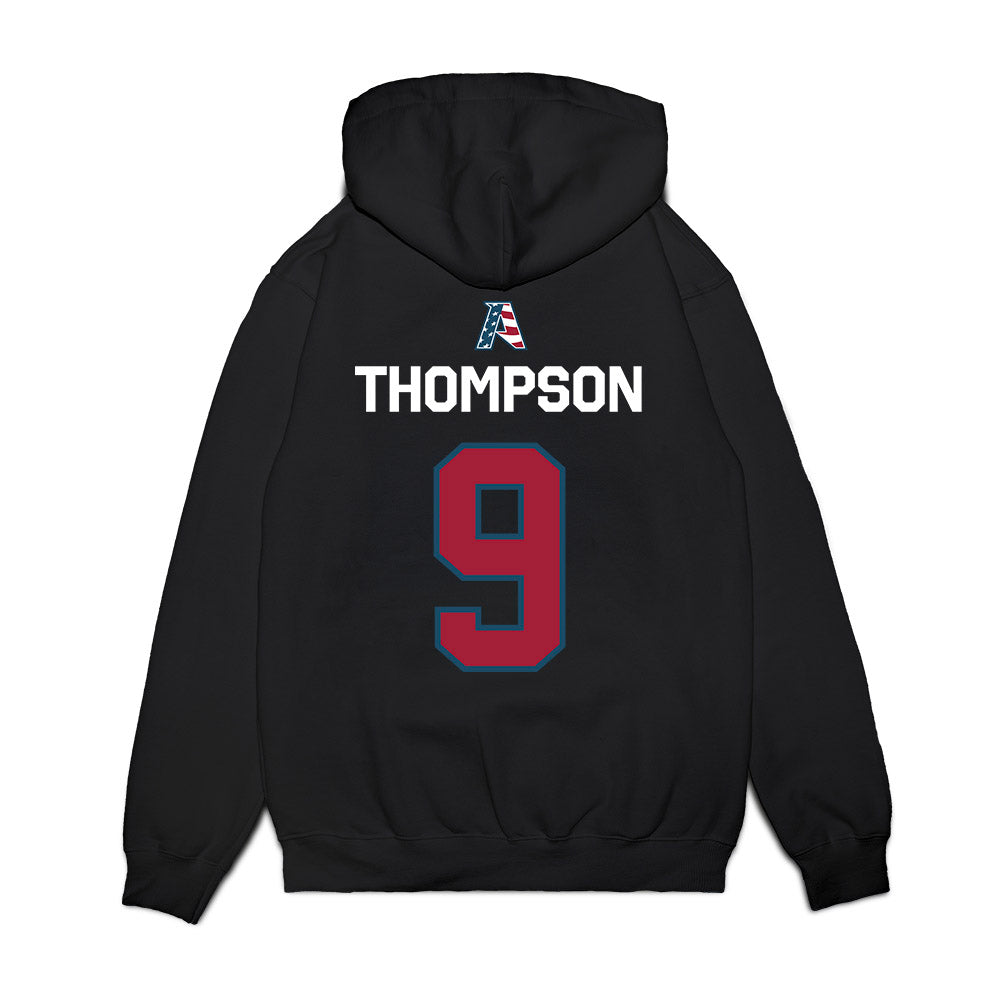 Arkansas - NCAA Men's Basketball : Davion Thompson - Patriotic Collection Premium Hooded Sweatshirt-1
