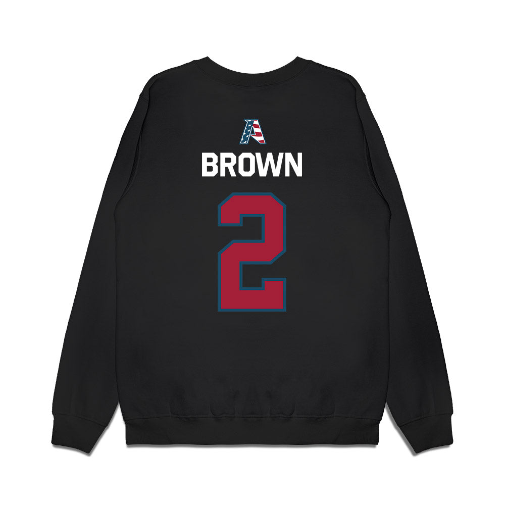 Arkansas - NCAA Men's Basketball : Amere Brown - Patriotic Collection Premium Crewneck Sweatshirt-1