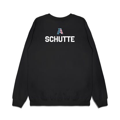Arkansas - NCAA Women's Golf : Abbey Schutte - Patriotic Collection Premium Crewneck Sweatshirt-1